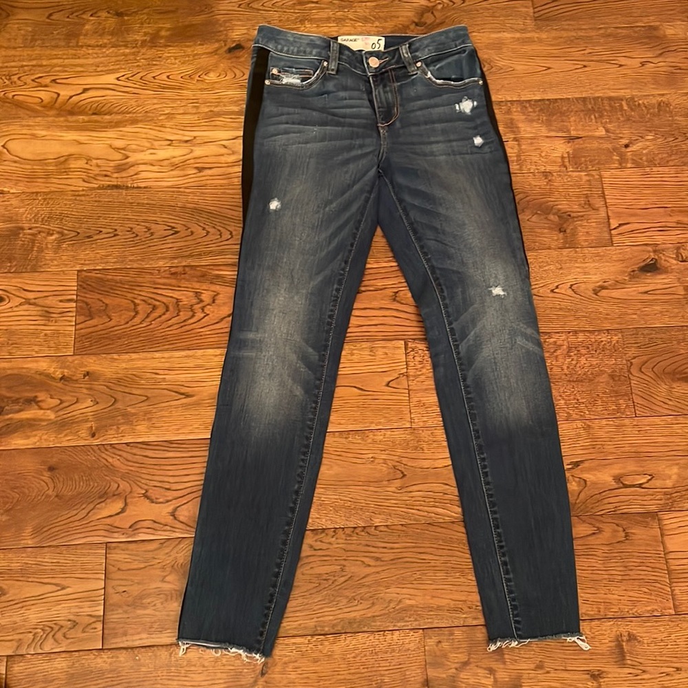 Garage, denim skinny jeans, side detail